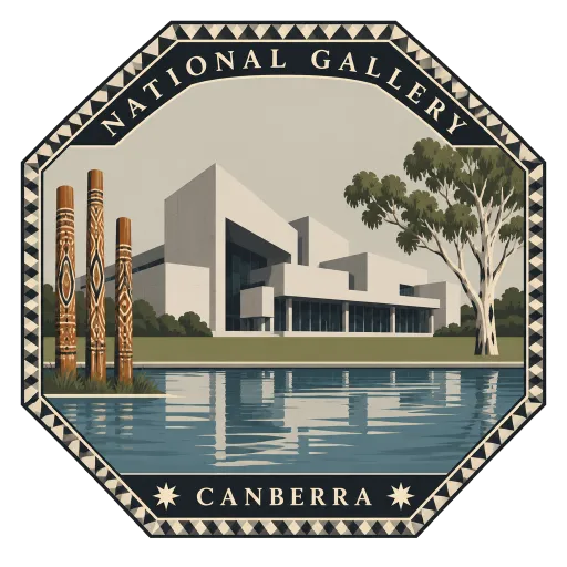 National Gallery of Australia travel stamp