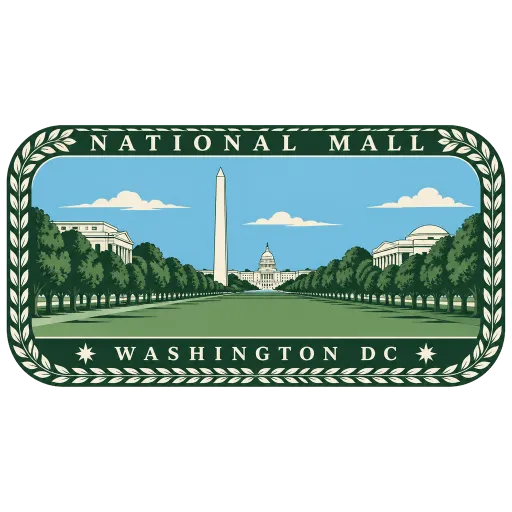 National Mall travel stamp