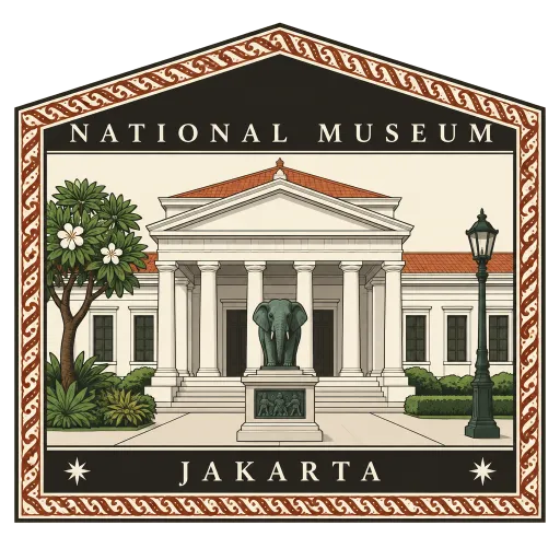 National Museum of Indonesia travel stamp
