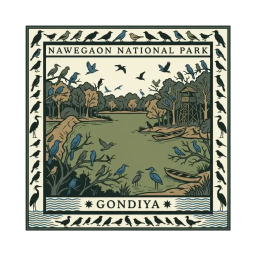 Nawegaon National Park travel stamp