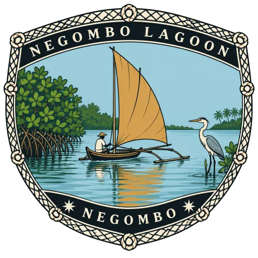Negombo Lagoon travel stamp