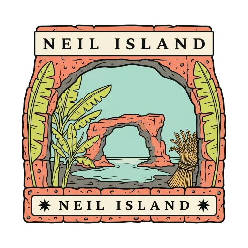Neil Island travel stamp