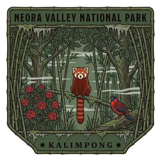 Neora Valley National Park travel stamp