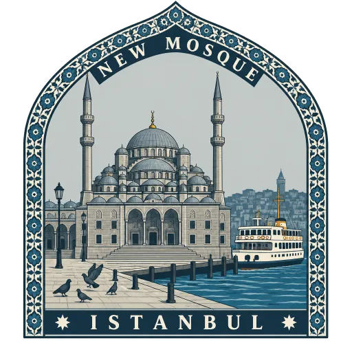 New Mosque travel stamp