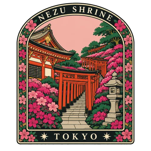 Nezu Shrine travel stamp
