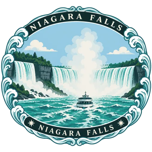 Niagara Falls travel stamp