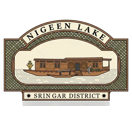 Nigeen Lake travel stamp