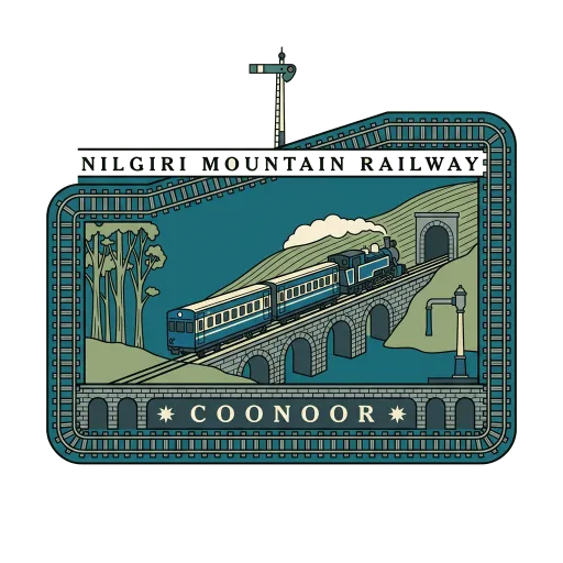 Nilgiri Mountain Railway travel stamp