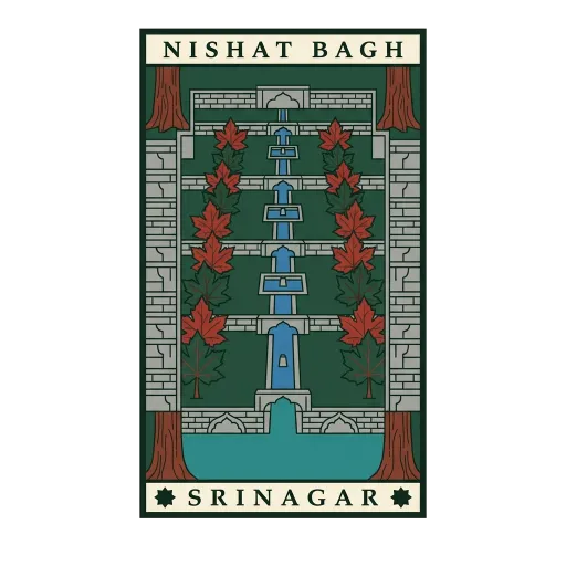 Nishat Bagh travel stamp
