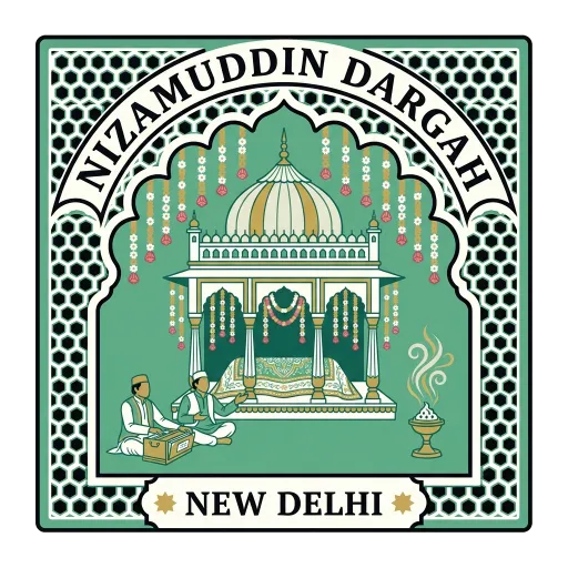 Nizamuddin Dargah travel stamp