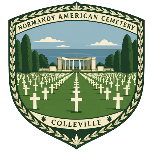 Normandy American Cemetery travel stamp
