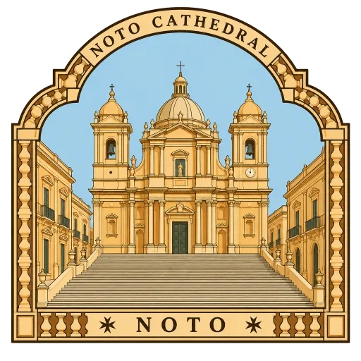 Noto Cathedral travel stamp