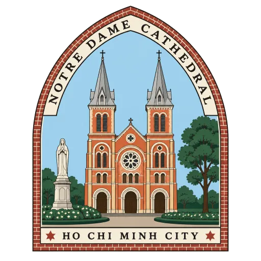 Notre Dame Cathedral Basilica travel stamp