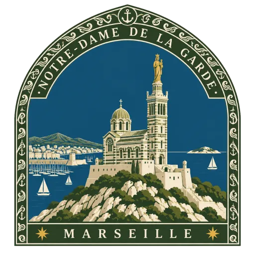 Notre-Dame de la Garde travel stamp