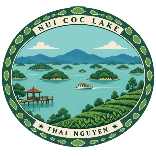 Nui Coc Lake travel stamp