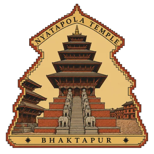 Nyatapola Temple travel stamp