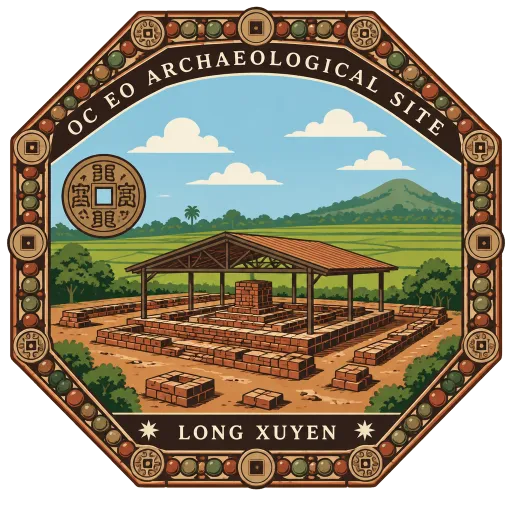 Oc Eo Archaeological Site travel stamp