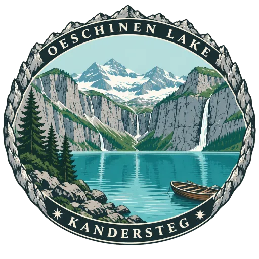 Oeschinen Lake travel stamp