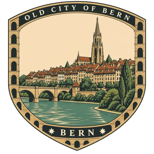 Old City of Bern travel stamp
