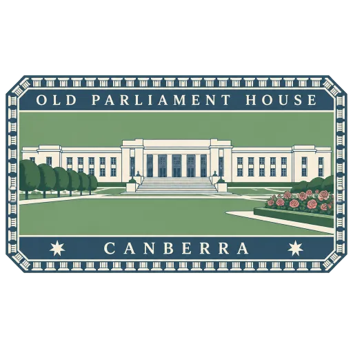 Old Parliament House travel stamp