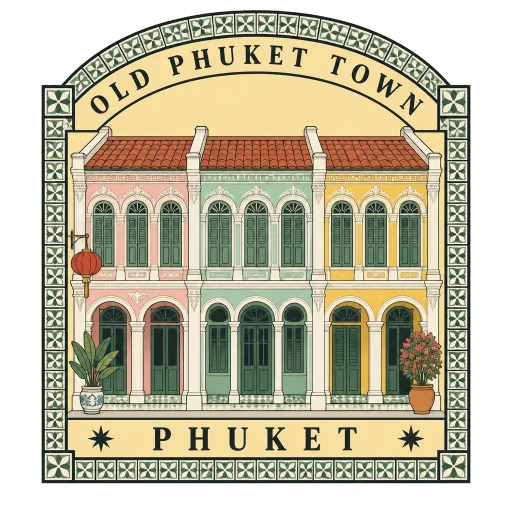 Old Phuket Town travel stamp