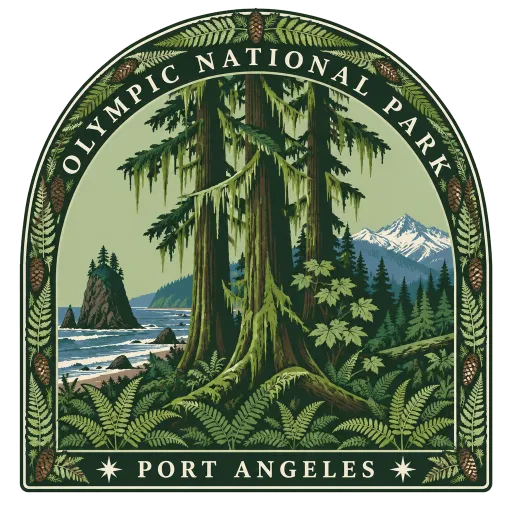 Olympic National Park travel stamp