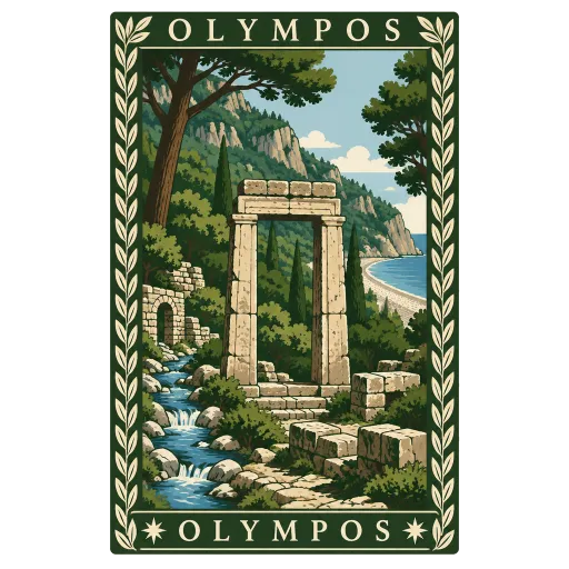 Olympos travel stamp