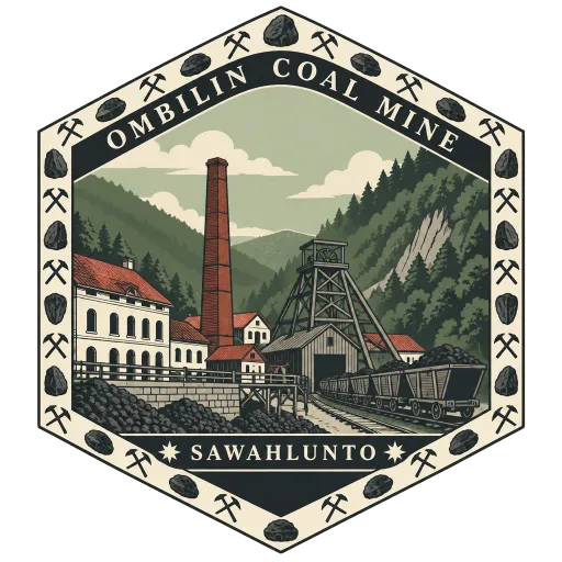 Ombilin Coal Mine travel stamp