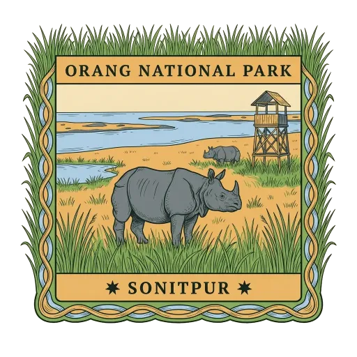 Orang National Park travel stamp