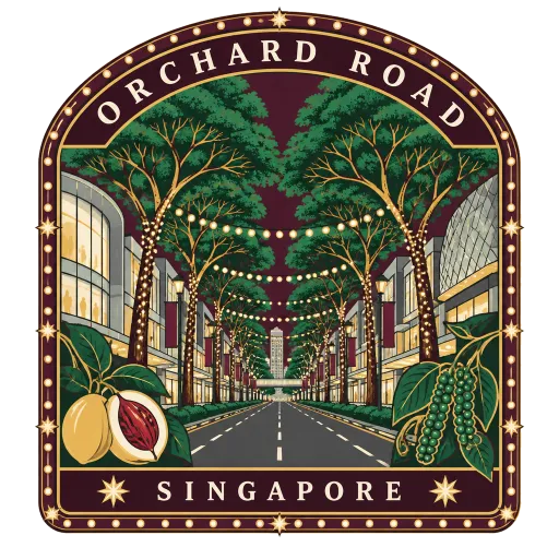 Orchard Road travel stamp