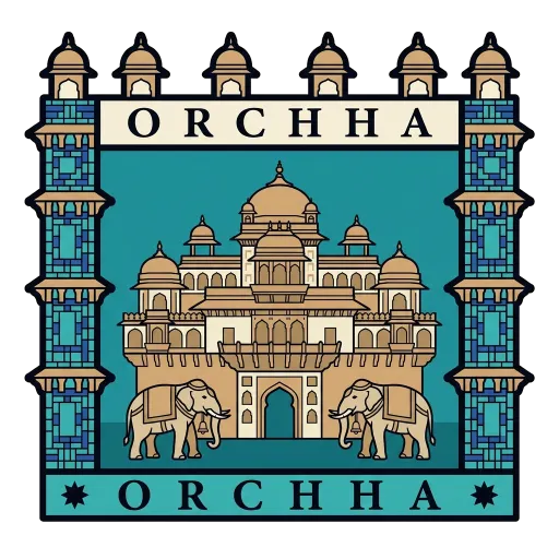 Orchha travel stamp