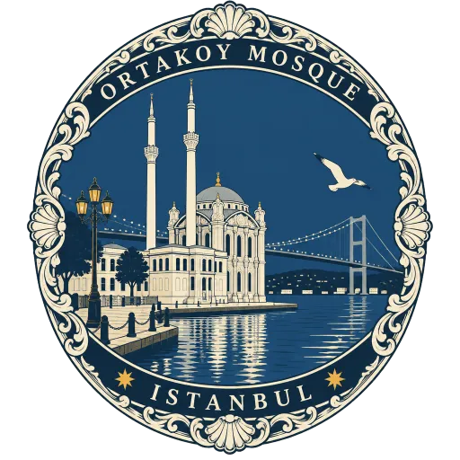 Ortaköy Mosque travel stamp