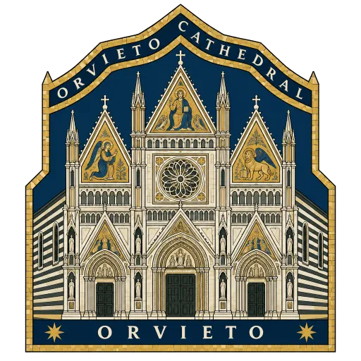 Orvieto Cathedral travel stamp