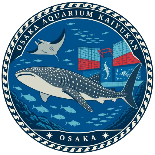 Osaka Aquarium Kaiyukan travel stamp