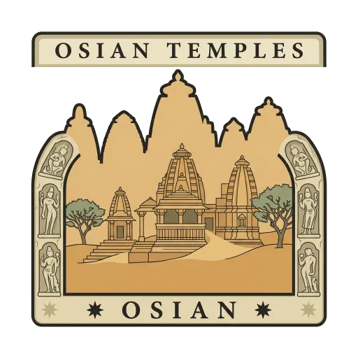 Osian Temples travel stamp