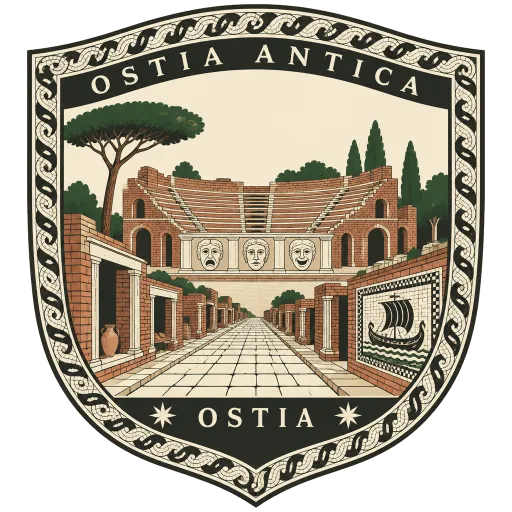 Ostia Antica travel stamp