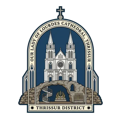 Our Lady of Lourdes Cathedral, Thrissur travel stamp