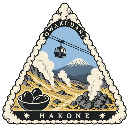 Ōwakudani travel stamp