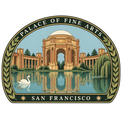 Palace of Fine Arts travel stamp