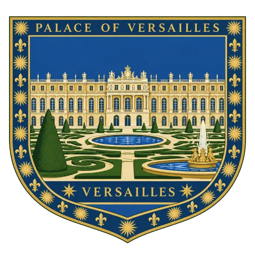 Palace of Versailles travel stamp