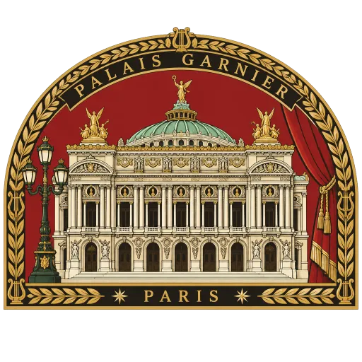 Palais Garnier travel stamp