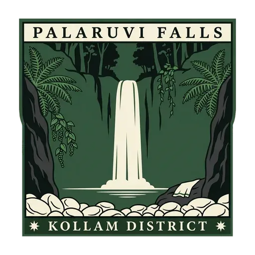 Palaruvi Falls travel stamp