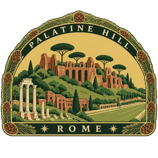 Palatine Hill travel stamp