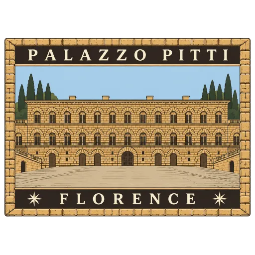 Palazzo Pitti travel stamp