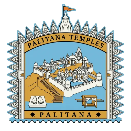 Palitana Temples travel stamp