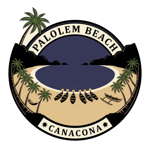 Palolem Beach travel stamp
