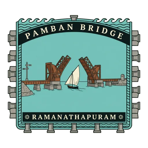 Pamban Bridge travel stamp