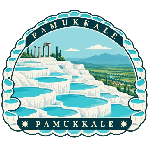 Pamukkale travel stamp