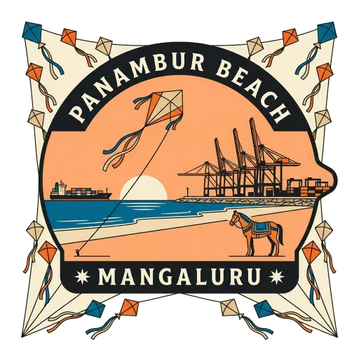 Panambur Beach travel stamp