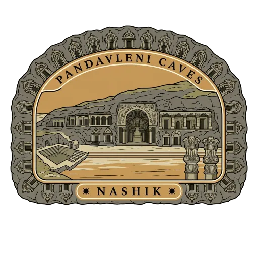 Pandavleni Caves travel stamp